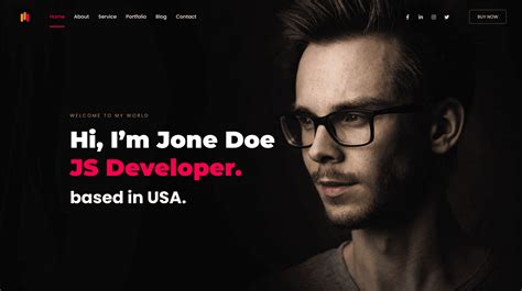 Free React Portfolio Template View Brook React Js Creative Multipurpose