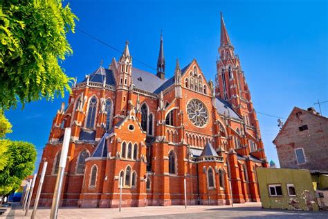 Osijek Cathedral of St Peter and St Paul Colorful View Stock Image - Image of eastern, medieval ...