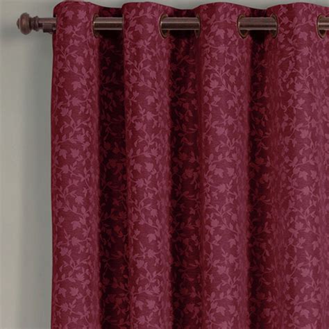 Fiorela Heavyweight Jacquard Drapes Floral Curtain Panels With Grommets