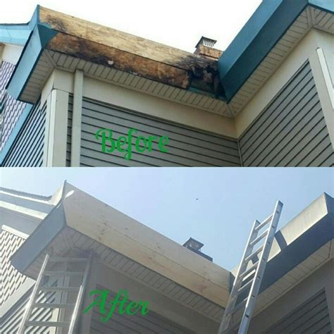 Yankee gutter fascia wood repair in Hawthorne, NJ #yankeegutter #repair ...