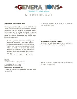 Fillable Online Thewellcommunity FAITH AND DEEDS JAMES RESOURCES SERMON