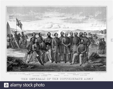 The Generals Of The Confederate Army Stock Photo Alamy