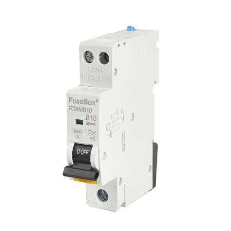 Fusebox Mini RCBO 10A 30mA 6kA Type A B Curve DTR Electrical Supplies