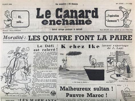 N 2024 Du Canard Enchaîné 5 Août 1959 Couac