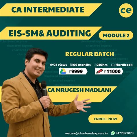 CA Inter EIS SM And Auditing Regular Batch Combo By CA Mrugesh Madlani