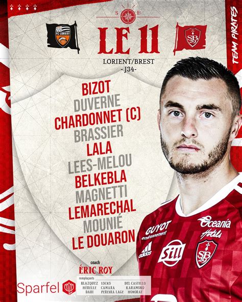 Stade Brestois 29 on Twitter Et voici le 𝗫𝗜 brestois pour affronter