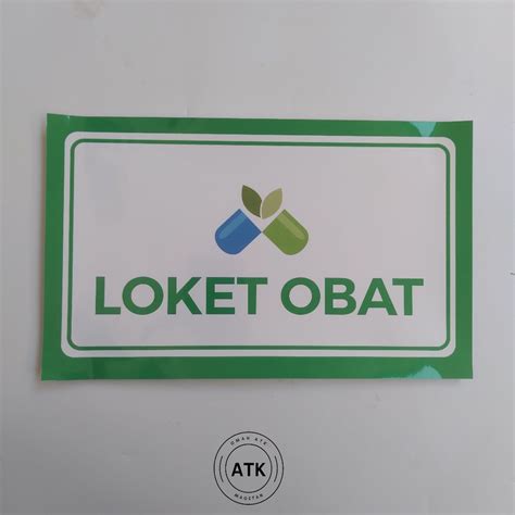 Jual Stiker Loket Obat Pengambilan Obat Farmasi Pharmacy Apotek