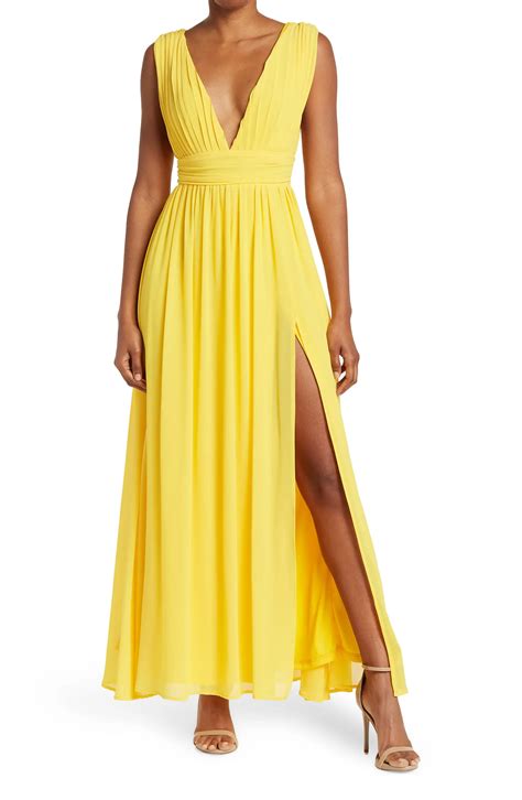 Love By Design Athen Plunging V Neck Maxi Dress