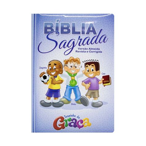 Bíblia Sagrada Turminha Da Graça Capa Azul Livraria Cristo