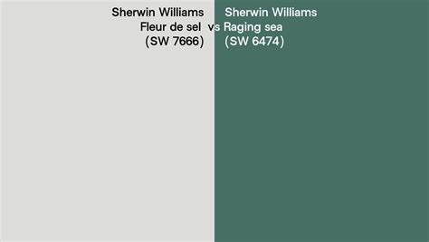 Sherwin Williams Fleur De Sel Vs Raging Sea Side By Side Comparison