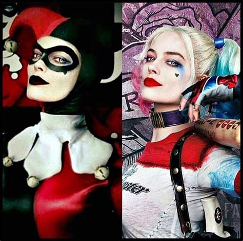 Margot Robbies Harley Quinn With Original Costume