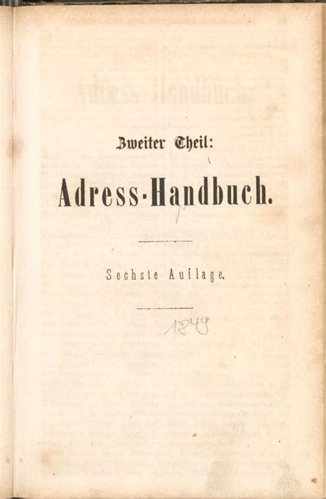 Zeitungen Zeitschriften Und Adressb Cher Staats Und Adre Handbuch