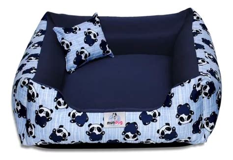 Cama Caminha Pet Para Cachorro E Gato Tamanho M 60x60 Cor Panda Blue