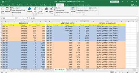 Excel H Zl Mutabakat Ekstre Extre Kar La T Rma Program Asri