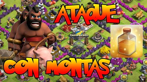 Ataque De Guerra Con Montapuercos Clash Of Clans Youtube