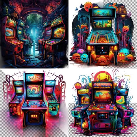 Retro Game Arcade Clipart, Nostalgia Arcade Clipart Set: Classic Games ...