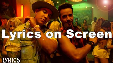 Luis Fonsi Despacito Ft Daddy Yankee Lyrics Lyrics Of Luis Fonsi