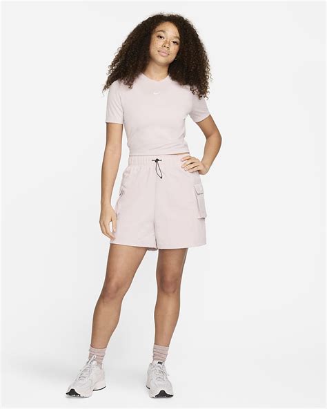 Nike Sportswear Essential Women S Woven High Waisted Shorts Nike Au