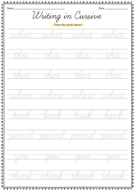 30 Printable Cursive Handwriting Worksheets Worksheets Decoomo