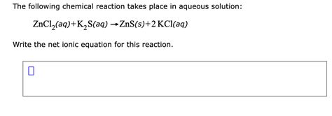 Solved The Following Chemical Reaction Takes Place In Chegg