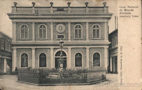 Casa Nacional De Moneda Fachada Interior Lima Peru Postcard