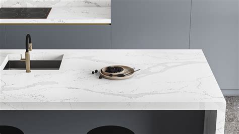 Reconstructed Stone Kitchen Worktop With Marble Effect CALACATTA