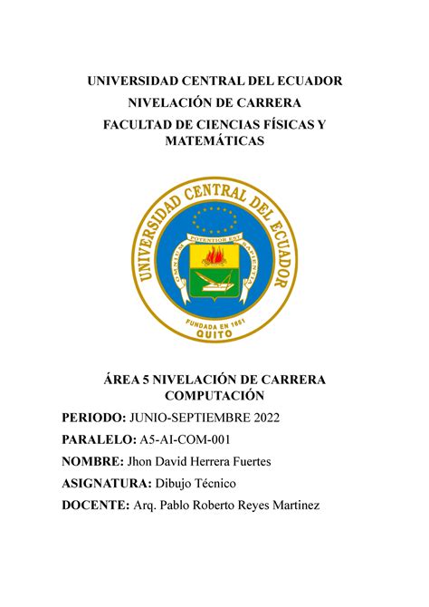 Caratula Universidad Central DEL Ecuador - UNIVERSIDAD CENTRAL DEL ...