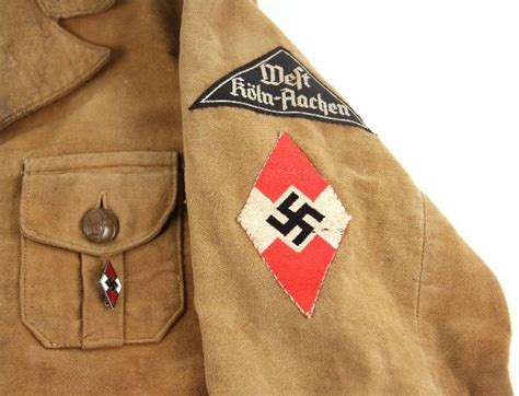 WWII GERMAN HITLER YOUTH JUGEND BROWN SHIRT Lot 3113