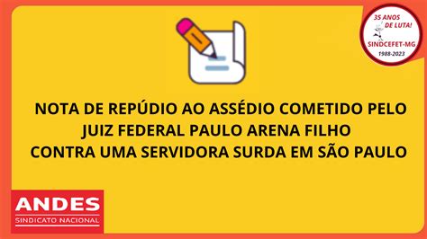 Nota De RepÚdio Ao AssÉdio Cometido Pelo Juiz Federal Paulo Arena Filho