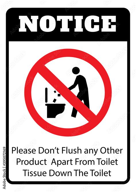 Notice Do Not Litter In To Toilet Icon Do Not Litter Toilet Icon