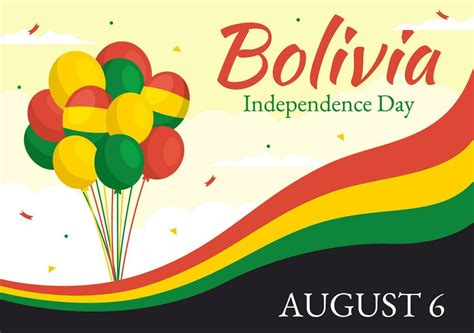 Bolivia Independence Day Vector Illustration On 6 August With Festival