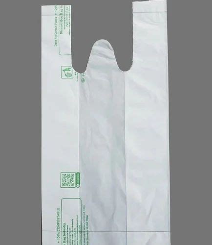 W Cut White Printed Compostable Corn Starch Bag At Rs 160kg In