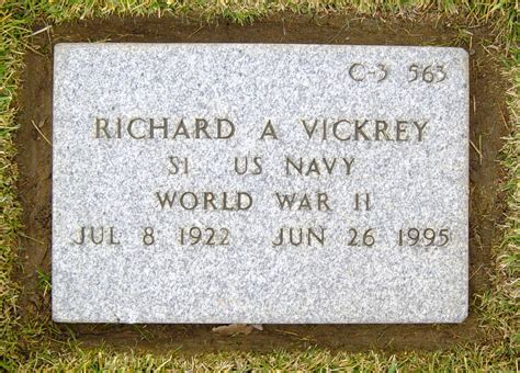 Richard A Vickrey 1922 1995 Find A Grave Memorial