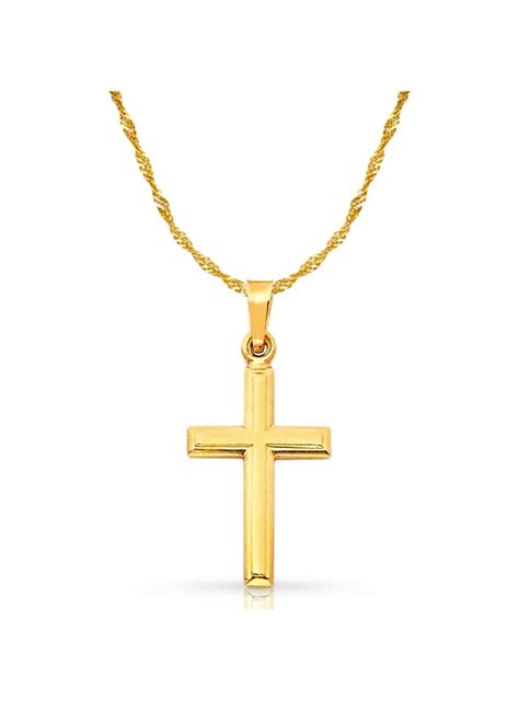 14k Gold Chain Cross