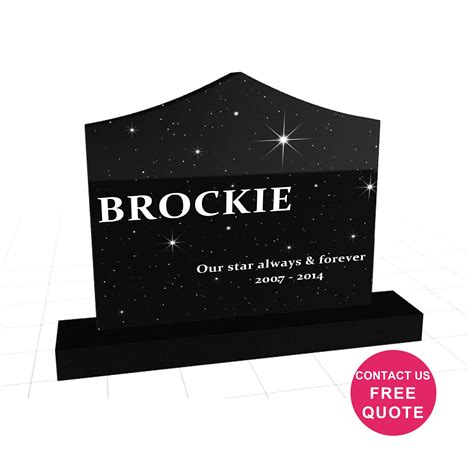 Starry Night Laser Etched Black Granite Headstone Designed By Forever