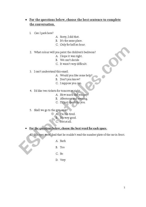 Official Cambridge Placement Test For All Levels A1 To C2 Esl