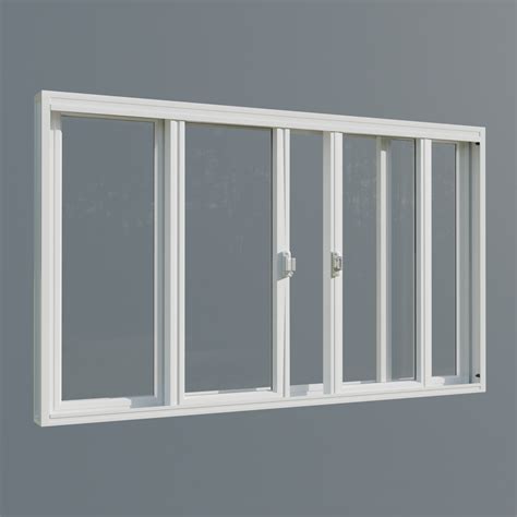 4 Panel Sliding Window Free Windows Models Blenderkit