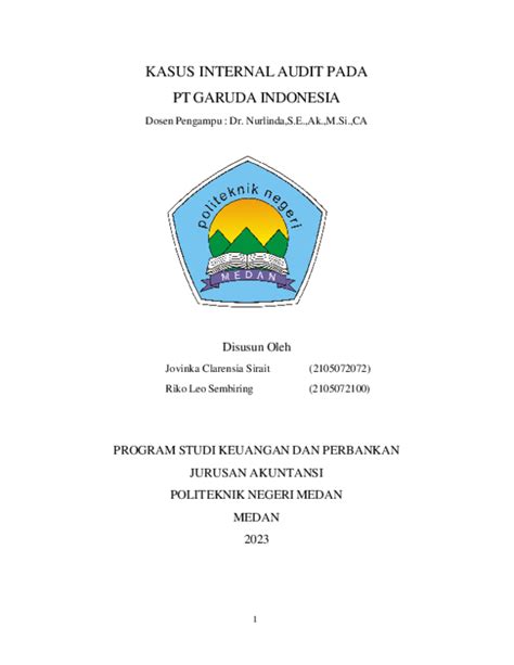 Pdf Kasus Internal Audit Pada Pt Garuda Indonesia