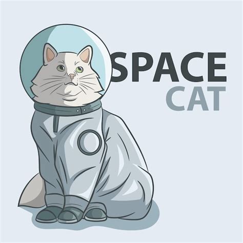 Premium Vector Cat Astronaut Spaceman Vector Illustration