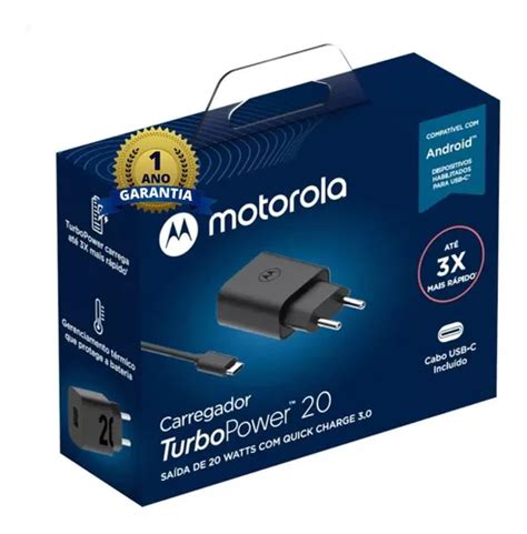 Carregador Original Motorola Turbo Moto E13 E22 G53 G32 G73 Frete grátis