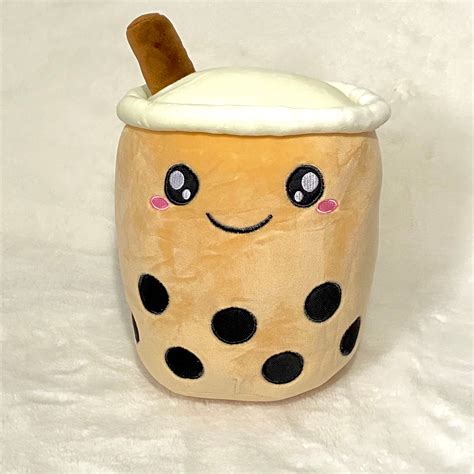 Boba Tea Plush Cute Bubble Tea Plushies Kawaii Plushie Hug Etsy