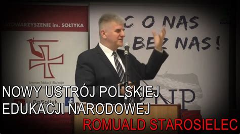 Nowy ustrój polskiej edukacji narodowej Romuald Starosielec YouTube