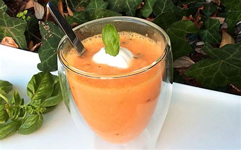 Soupe Froide De Melon Basilic Et Cr Me Recettes Pour Pater Les