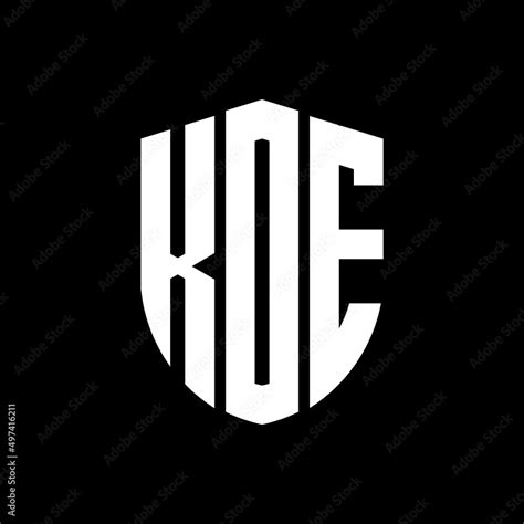 KDE letter logo design. KDE modern letter logo with black background ...