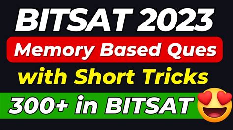 Bitsat St Attempt Memory Based Questions With Solutions Lr Part