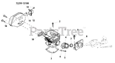 Shindaiwa Shindaiwa Chainsaw Cylinder Muffler Parts Lookup With