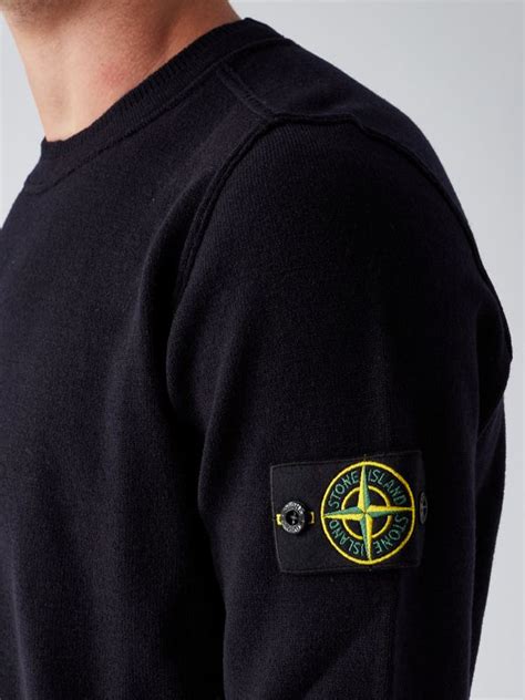 Maglia Uomo Stone Island In Misto Lana Rasata Navy Caposerio