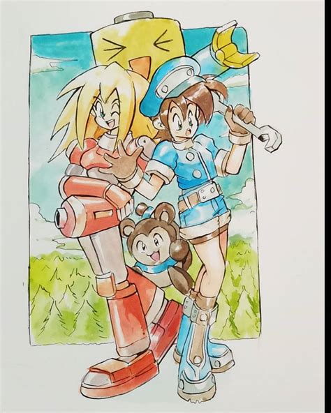 Commission Rock And Roll From Megaman Legends By Albertov On Deviantart