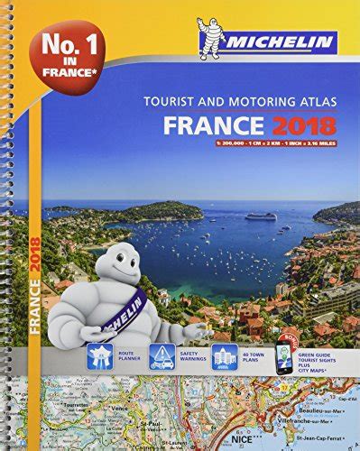 9782067225855 France 2018 A4 Tourist Motoring Atlas Tourist