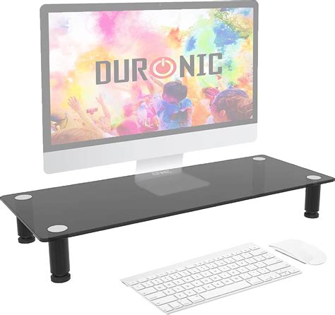 Duronic DM051 Support pour Moniteur en Verre 63 x 25 cm Réhausseur d